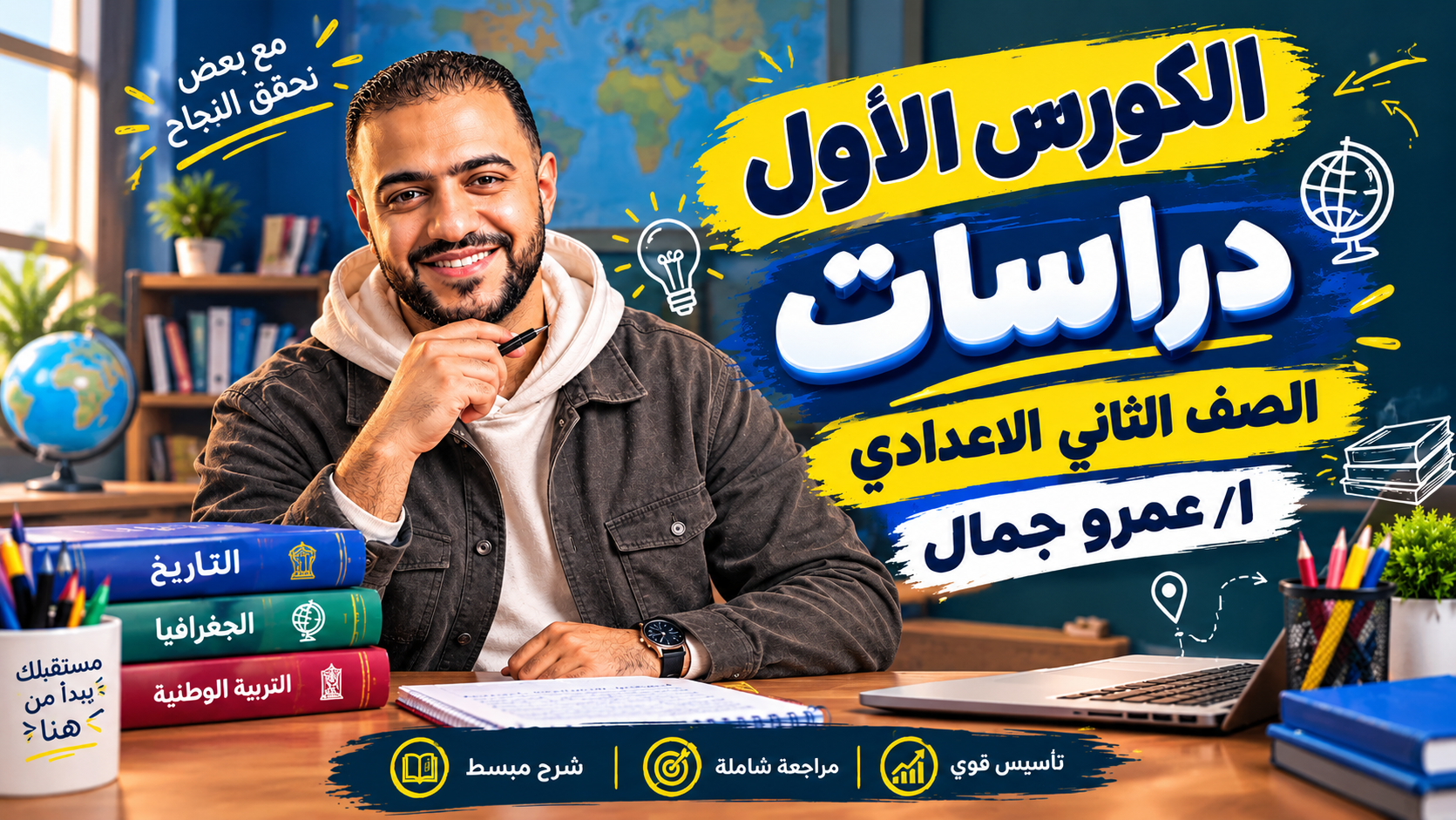 الكورس الاول دراسات الصف الثاني الاعدادي ا/عمرو جمال