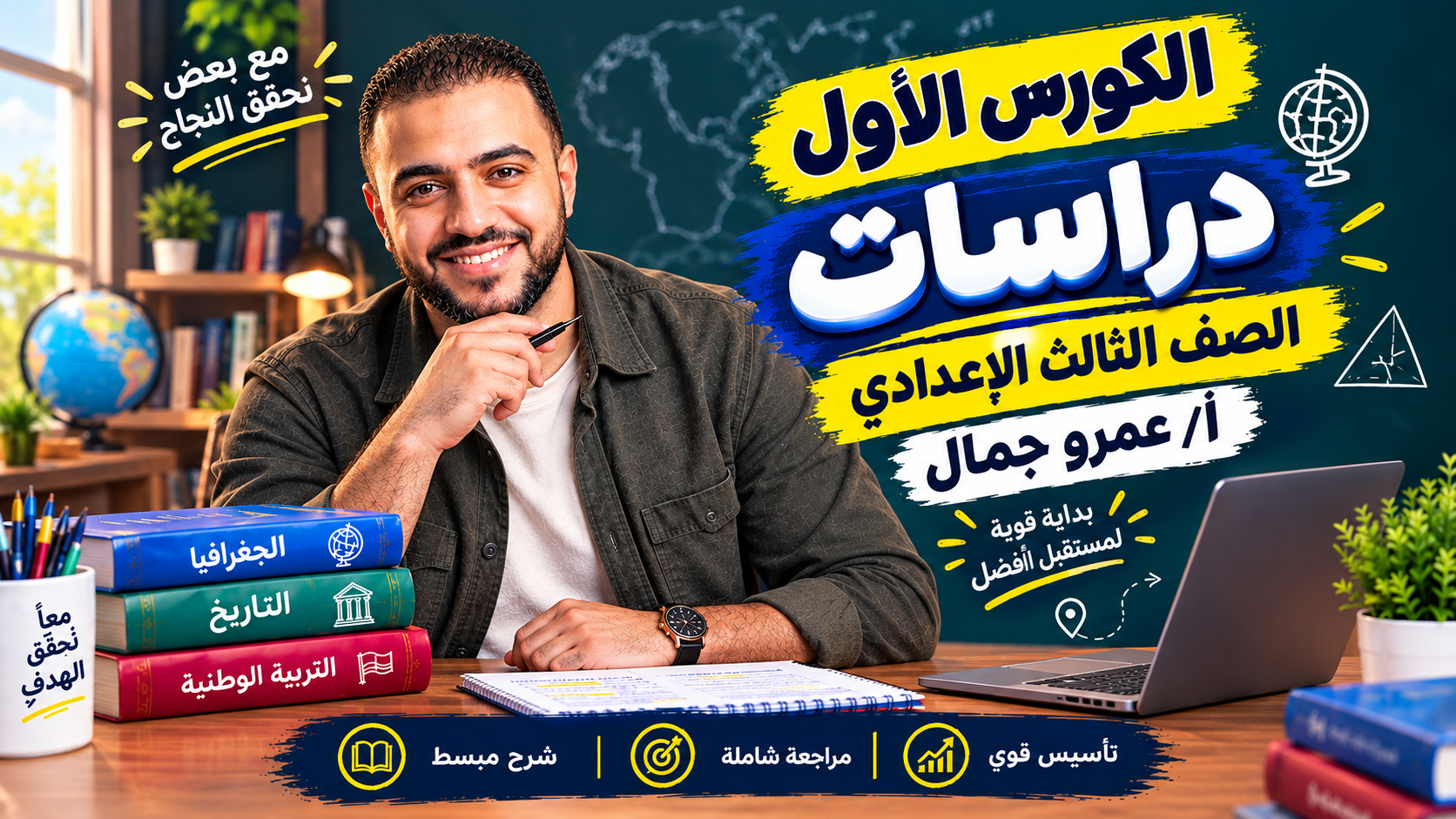 الكورس الاول دراسات الصف الثالث الاعدادي ا/عمرو جمال